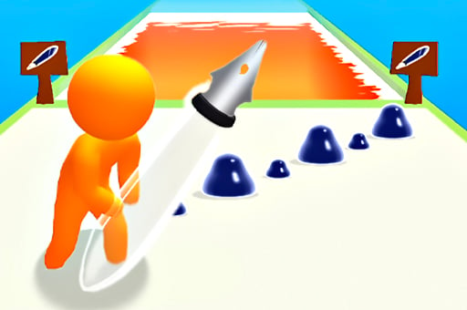 Draw Pen Rush" appears to be a fun and exciting parkour game where players control a robot to compete in parkour races, avoid obstacles, and collect parts to enhance their abilities. The game is played in portrait mode, allowing players to see further down the track and prepare to avoid traps. The ultimate goal is to help the robot defeat the ultimate brain.